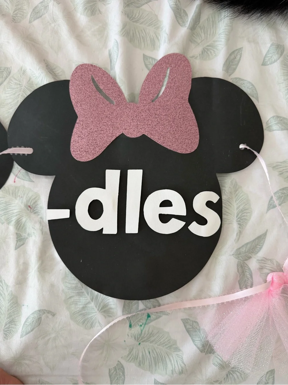 Pink and Black 'Two-ples' Party Banner - Birthday Decoration